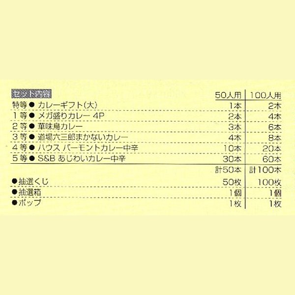 画像2: カレー抽選会　50人用 (2)