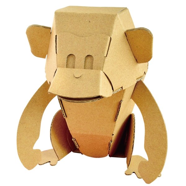 画像1: ダンボール工作　干支　さる (1)