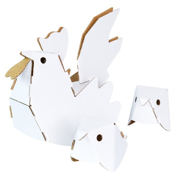 画像2: ダンボール工作　干支　にわとり＆ひよこ (2)