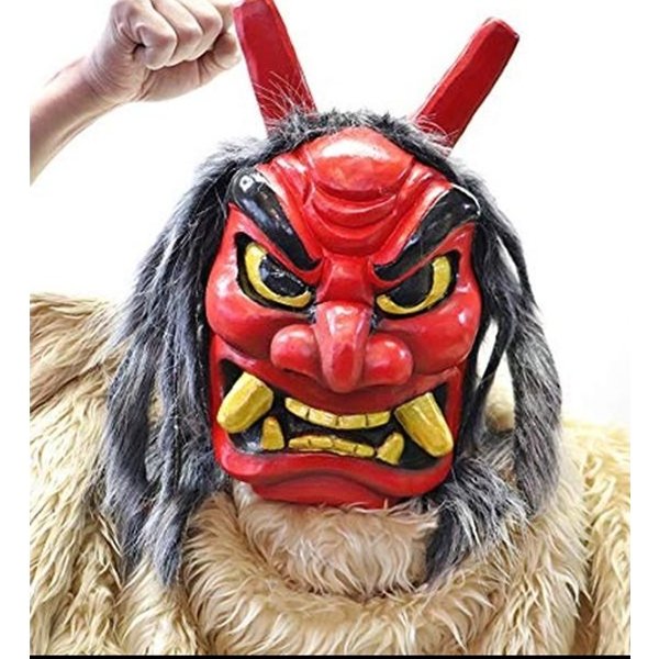 画像2: 大人用　節分　リアルゴムマスク　なまはげ(各色ラスト1点) (2)