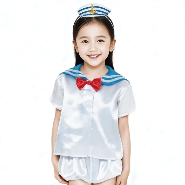 画像1: 子供コスチューム　ちびっこ水兵　ブルマタイプ (1)