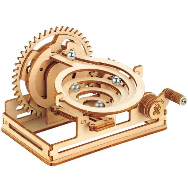 画像1: 木工工作キット　スパイラル式鉄球コースター (1)