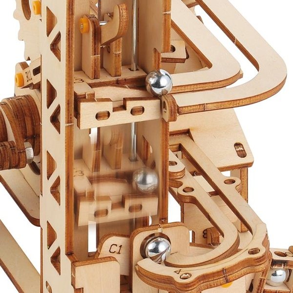 画像5: 木工工作キット　エレベーター式鉄球コースター (5)