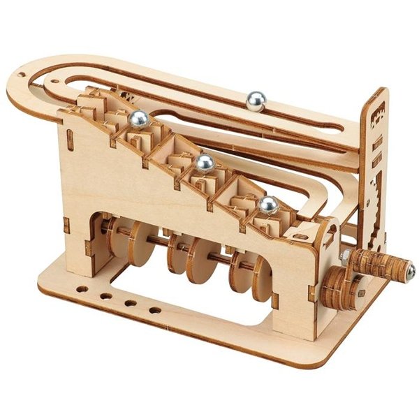 画像1: 木工工作キット　エスカレーター式鉄球コースター (1)