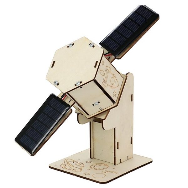 画像1: 木工工作キット　人工衛星 (1)