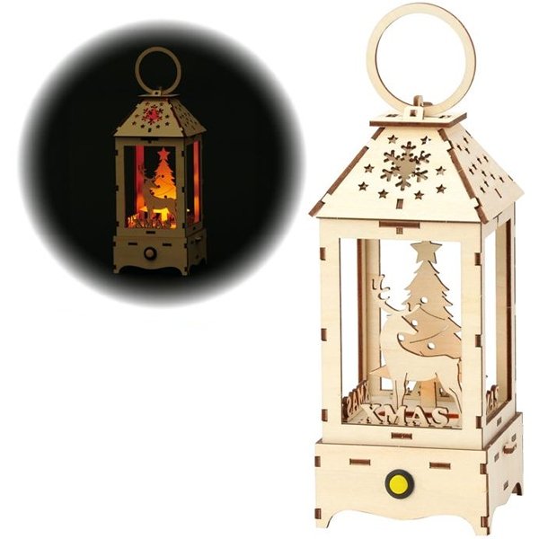 画像1: 木工工作キット　X'masランタン　まとめ買い20セット (1)