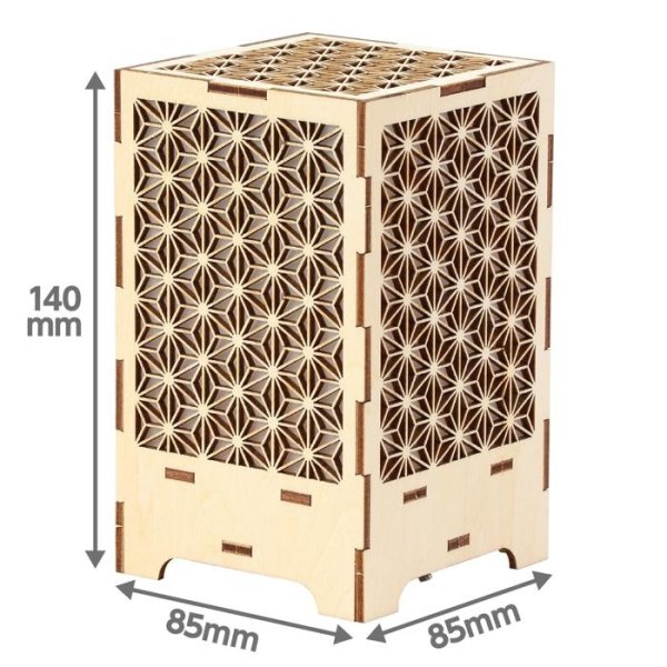 画像2: 木工工作キット　和柄ランタン (2)