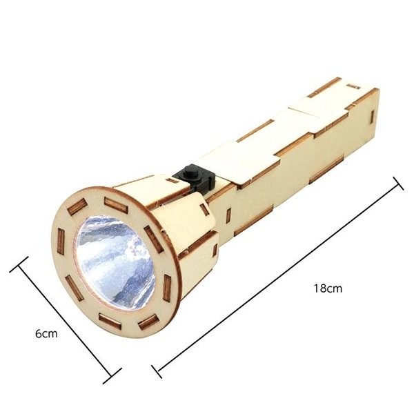 画像2: 木工工作キット　懐中電灯　まとめ買い20セット (2)