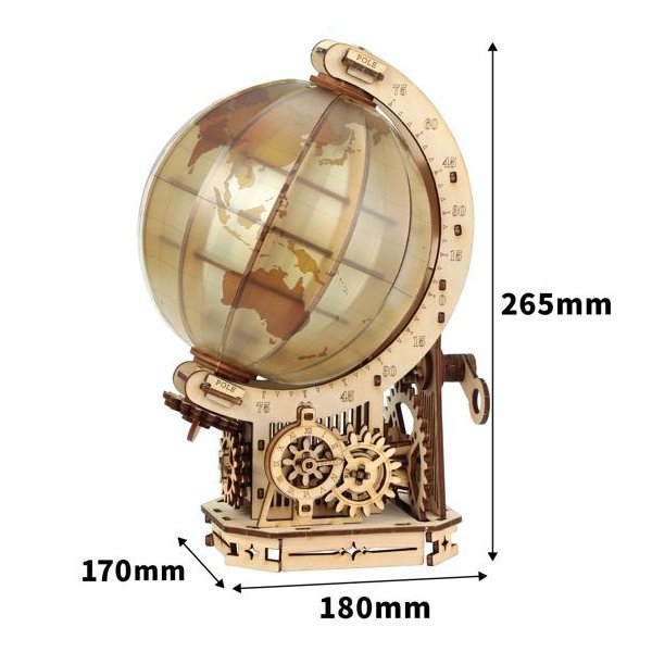 画像2: 木工工作キット　パズル地球儀 (2)