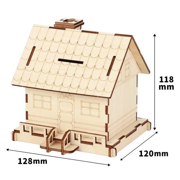 画像2: 木工工作キット　ウッドハウス　まとめ買い20セット (2)