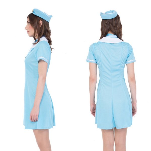 画像2: 大人用　コスプレ　キャビンアテンダント (2)