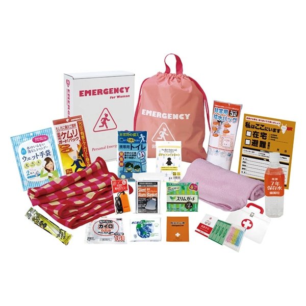 画像1: 防災セット　女性の必需品18点　8セット (1)