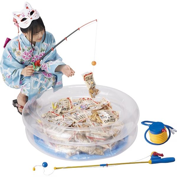 画像1: お菓子釣り　駄菓子色々　100人用 (1)