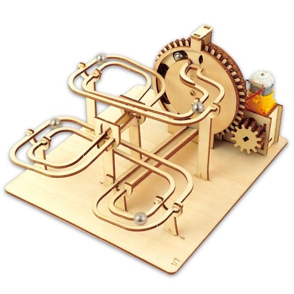 画像1: 木工工作キット　電動ロールターンコースター (1)