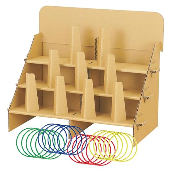 画像1: ダンボール製輪投げ什器組立セット (1)