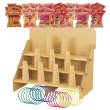 画像1: ダンボール製輪投げ什器組立セット　お菓子120ヶ付 (1)