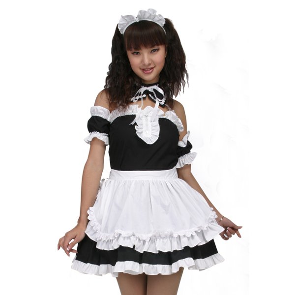 画像2: 大人用 コスプレ メイド服 セクシー (2)