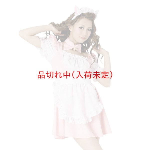 画像2: 大人用　コスプレ　メイド服　ネコ耳ピンク (2)
