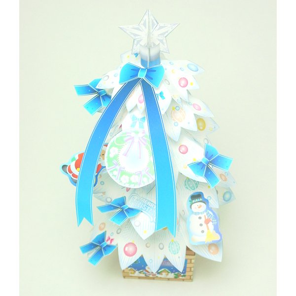 画像2: ペーパークリスマスツリー作りキット ホワイト (2)