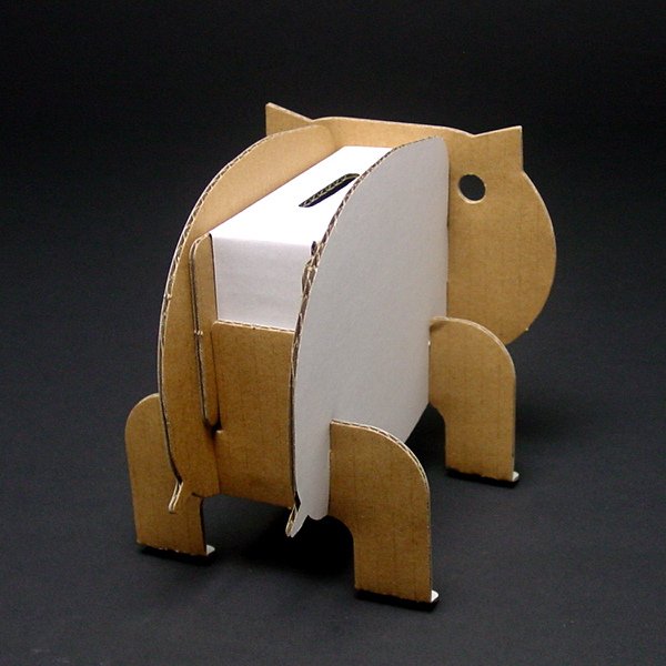 画像4: ダンボール工作　ペン立て・貯金箱 (4)