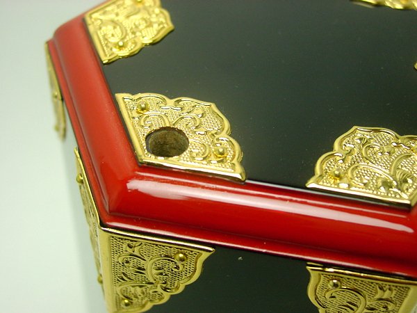 画像3: みくじ筒 黒塗面朱金具打ち (3)