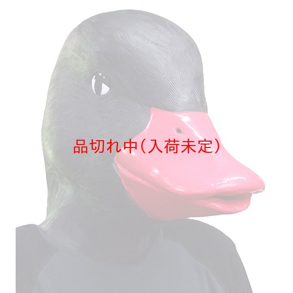 画像1: 大人用　リアルゴムマスク　ブラックスワン (1)